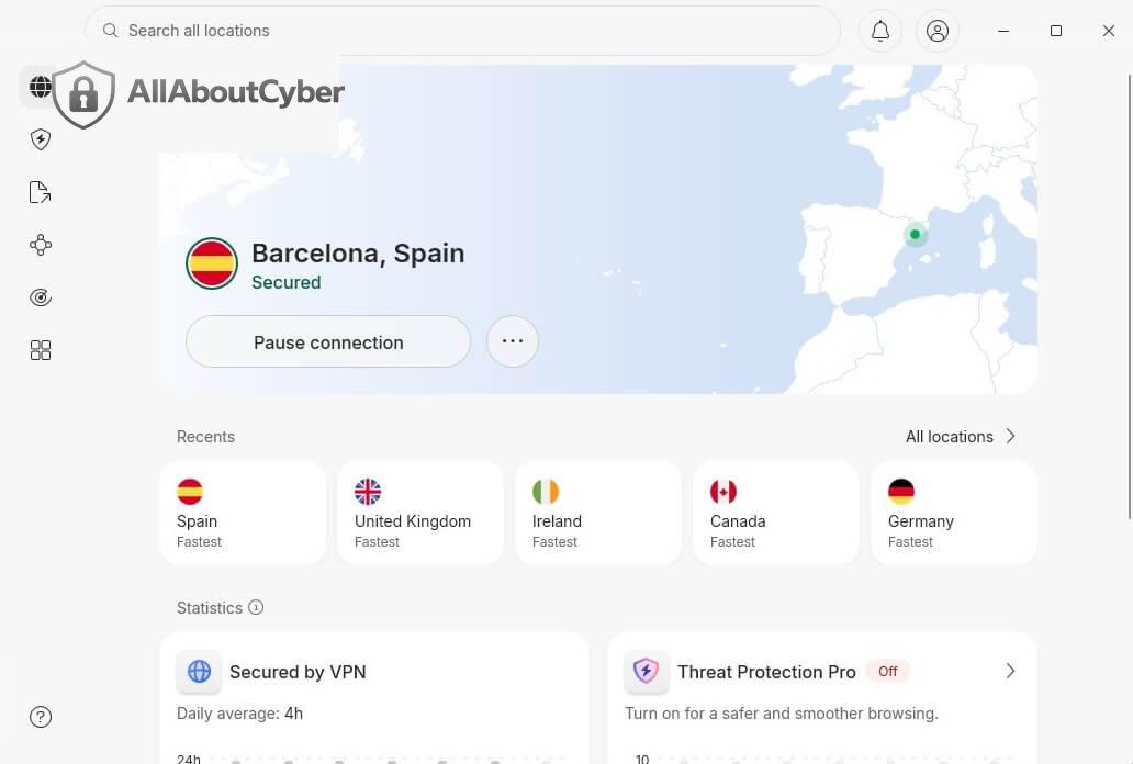 NordVPN Spain IP App